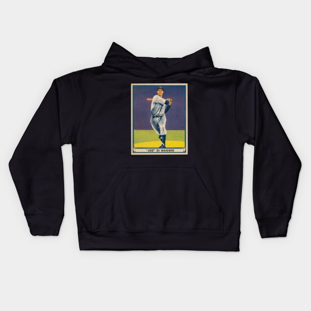 Joe DiMaggio 1941 Play Ball Kids Hoodie by BlackBoxHobby